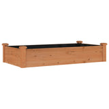 Garden Raised Bed with Liner Brown 120x60x25 cm Solid Wood Fir 364290
