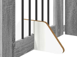 Foldable Dog Gate with Stands 8 pcs Grey Sonoma 60 cm 892166