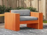 Garden Sofa Wax brown Solid pine wood Small Durable Garden Sofa 844623