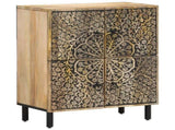 Side Cabinet 60x33x75 cm Solid Wood Mango 358238