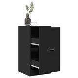 Apothecary Cabinet Black 40x41x77.5 cm Engineered Wood 855188