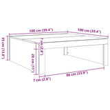 Coffee Table Artisan Oak 100x100x35 cm Engineered Wood 856685