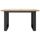 Coffee Table O-Frame 60x60x40 cm Solid Wood Pine and Steel 3282660