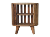 Solid Wood Ariella Double Shelf Oak-ish Bedside, Brown B2743P403466