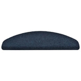 Stair Mats Self-adhesive 15 pcs 65x21x4 cm Navy Half Round Large 322357