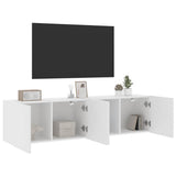 2 Piece Wall-mounted TV Cabinet Set White 80x30x41 cm 836953