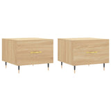 Coffee Tables 2 pcs Sonoma Oak 50x50x40 cm Engineered Wood 829355