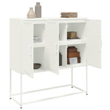 Highboard White 100.5x39x107 cm Steel 846541