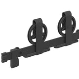 Sliding Door Hardware Kit 183 cm Steel Black 4009728