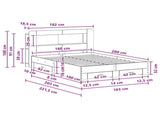 Bed Frame with Storage Concrete Grey 160 x 200 cm 3433886