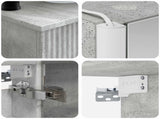 Bathroom Furniture Set 6 pcs Concrete Grey 3407122