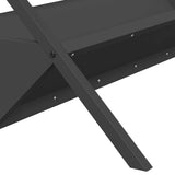 Livestock Feeding Trough Black 111 x 76 x 38 cm 874660
