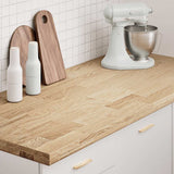 Kitchen Worktop 140x63.5x4 cm Solid Wood Oak Rectangular 4009006