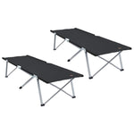 Folding Camping Bed 2 pcs Black 62 x 194 x 42 cm Oxford fabric 42003123
