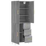 Highboard Grey Sonoma 69.5x34x180 cm Engineered Wood 3195897
