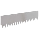 Lawn Edging 20 pcs 103 x 25 cm Steel Silver 8008499
