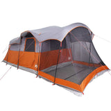 Family Tent Tunnel 8-Person Grey and Orange Waterproof 94787