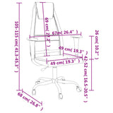 Office Chair White Mesh Fabric and Faux Leather 353025