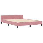 ZNTS Bed Frame Pink 160x200 cm Velvet 3345022