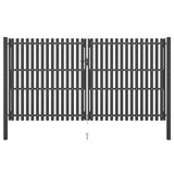 Garden Fence Gate Steel 400x200 cm Anthracite 146338