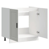 Sink Base Cabinet "Porto" High Gloss White 80x46x81.5 cm Engineered Wood 853929