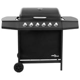 Gas BBQ Grill with 6 Burners Black 48551