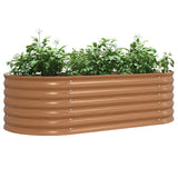Garden Raised Bed Brown 160 x 80 x 44 cm Steel 42011333