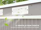 7 x 4ft Galvanised Steel Garden Shed, with Foundation Kit - Grey T3398P377639