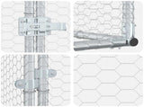 Chicken Coop Silver 200 x 150 x 215 cm Galvanised Steel 42042539