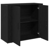 Sideboard Black Oak 80 x 33 x 70 cm Engineered Wood 862800