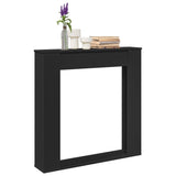 Fireplace Surround Black 100x20x100 cm Engineered Wood 854572