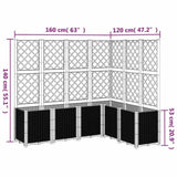Garden Planter with Trellis Blue Grey 160x120x140 cm PP 367876
