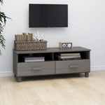TV Cabinet HAMAR Light Grey 106x40x40 cm Solid Wood Pine 340471