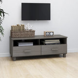 TV Cabinet HAMAR Light Grey 106x40x40 cm Solid Wood Pine 340471