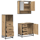 Bathroom Furniture Set 3 pcs Artisan Oak Engineered Wood 3402333