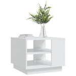 ZNTS Coffee Table White 55x55x43 cm Engineered Wood 810289