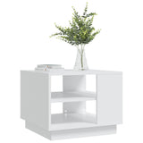 ZNTS Coffee Table White 55x55x43 cm Engineered Wood 810289