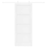 Sliding Door White 83 x 202 cm Solid Pine Wood 3445533