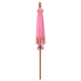 Balinese Parasol Pink 215 x 215 x 260 cm Cotton and Wood 42006463