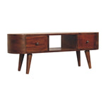 Chestnut Round Open Media Unit IN3315