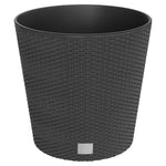 ZNTS Planter with Removable Inner Anthracite 35 / 37.5 L PP Rattan 364686