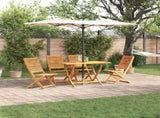 Garden Dining Set Folding 5 pcs Brown Solid Acacia Wood 3375754