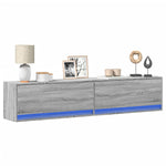 TV Wall Cabinet with LED Grey Sonoma 180x31x38 cm 3307952