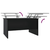 Coffee Table Black 80x50x42.5 cm Engineered Wood 809729