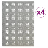 Wall-mounted Peg Boards 4 pcs 40x58 cm Steel 145350