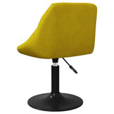 Swivel Dining Chairs 2 pcs Mustard Yellow Velvet 335334