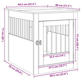 Dog Crate Furniture Old Wood 64.5x80x71 cm Engineered Wood 857645