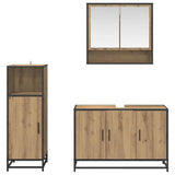 Bathroom Furniture Set 3 pcs Artisan Oak Engineered Wood 3402364