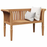 Garden Bench Brown 127.5 x 52 x 80 cm Solid teak wood 42006347