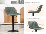 Set of Two Retro Tub Bar Stools - Green T3398P344135